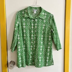 Green Vintage Cotton Vicki Wayne Tunic